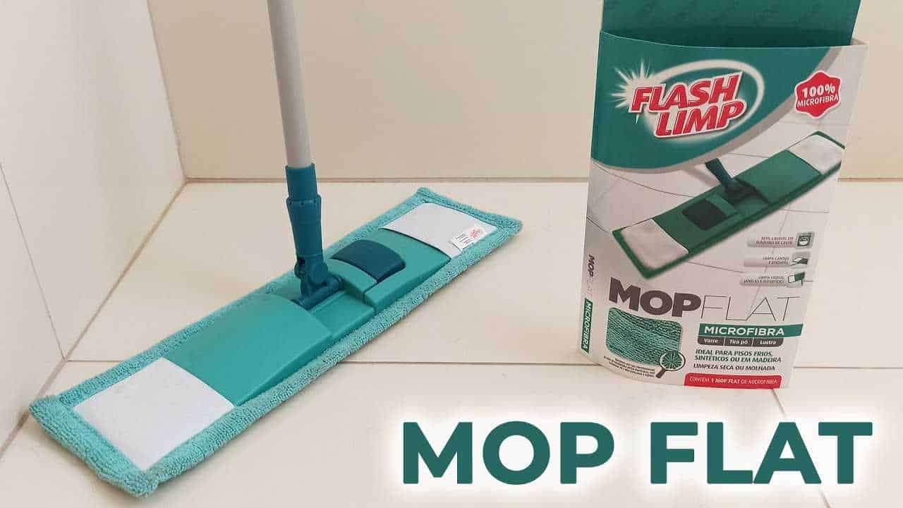 Mop Flat com refil Microfibra e cabo Telescópico, MOP7657, Flash Limp