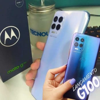 Motorola Moto G100 256GB 5G Tela 6.7” Câmera Quádrupla 64MP Selfie Dupla 16MP Android 11
