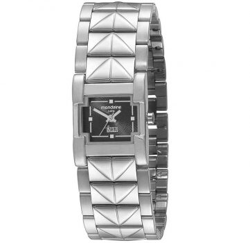 Relógio Feminino Quadrado Prateado Bracelete Ivete Sangalo