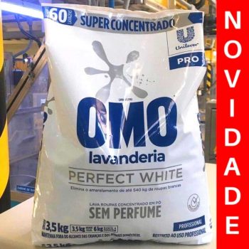 Sabão em Pó Omo Lavanderia Perfect White Profissional Concentrado 3,5kg
