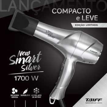 Secador de Cabelos Taiff New Smart Silver Motor AC 1700W - Metalizado