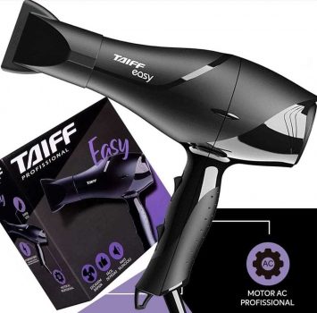 Secador Taiff Easy 1700w 127v, Taiff, EASY 329, PRETO, Pequeno