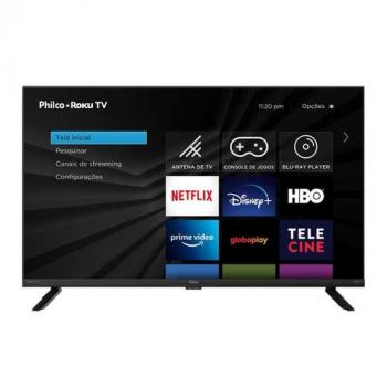 Smart Roku Tv Philco 32" Led Com Resolução Hd. Áudio Dolby - Ptv32rcg70blh