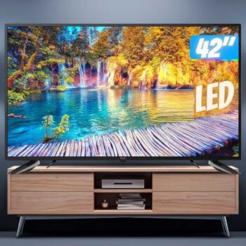 Smart TV LED 42” Full HD Philco PTV42G70N5CF com Processador Quad Core, GPU Triple Core, Dolby Audio, Mídia Cast, Wi-Fi, HDMI e USB