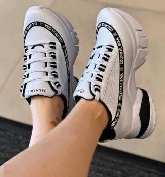 Tênis Dad Sneaker Chunky Ramarim Color Branco/Preto