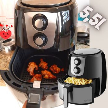 Fritadeira Sem Óleo Air Fryer Philco Jumbo Inox PFR06PI 5,5 Litros Preta/Inox - 220v