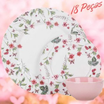Aparelho De Jantar Dália 18 Peças - La Cuisine