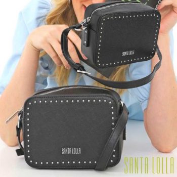 Bolsa Santa Lolla Apliques Preta