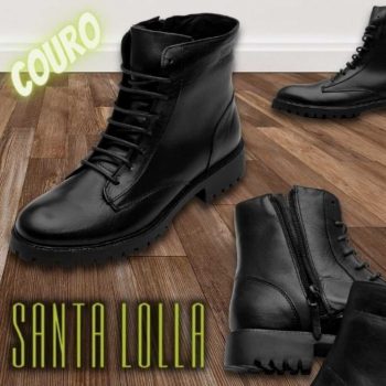 Bota Coturno Santa Lolla Tratorado Preta