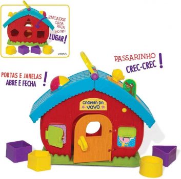 Brinquedo Educativo Casinha da Vovó Encaixe Formas, Elka, Sortido