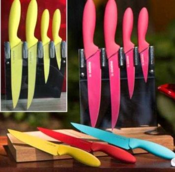 Conjunto de 4 Facas com Cepo – La Cuisine