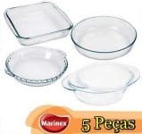 Conjunto de Formas em Vidro Borosilicato Marinex Celebrity GD16756935 - 5 Peças