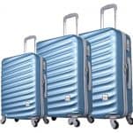 Conjunto de Malas para Viagem Yins Brasil YS21067A com 3 peças com Rodas Giro 360º - Azul