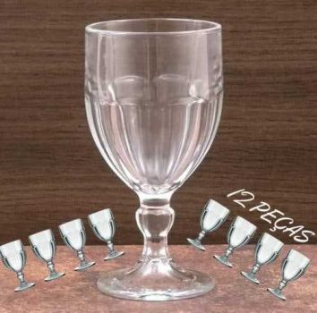 Conjunto de Taças 340ml Água Bristol 12 Peças - Nadir