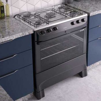 Fogão 5 Bocas Mueller Grafite - Acendimento Automático Easy Clean Fratello