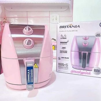 Fritadeira Britânia Air Fry Inox BFR11RS 4,4L 1500W Rosa
