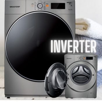 Lava e Seca Brastemp 10kg BNQ10AS Inverter - 14 Programas de Lavagem Prata