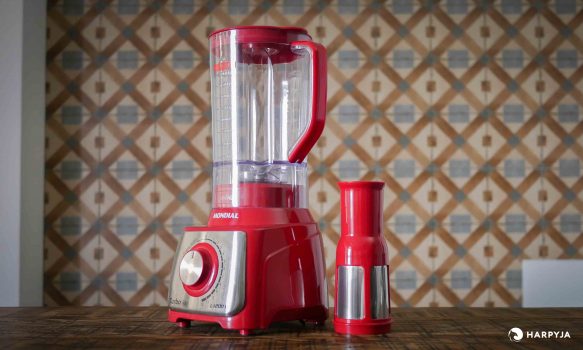 Liquidificador Mondial Turbo Inox L-1100 RI - Vermelho com Filtro 12 Velocidades 1100W