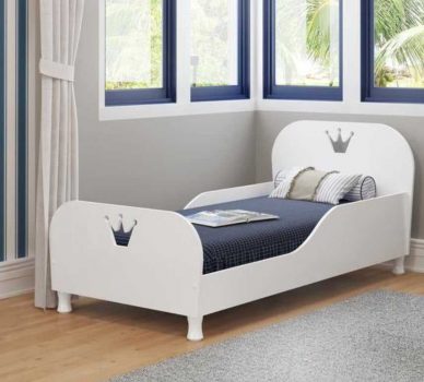 Mini Cama Multimóveis Rei / Rainha 100% MDF para colchão 150cmx70cm Branca