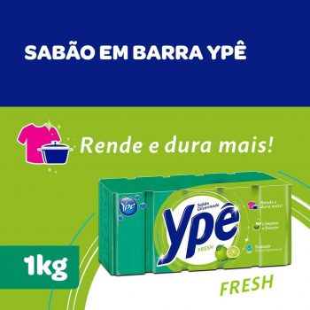 Sabão Em Barra Ypê Perfumado 1Kg, Ypê, Verde, 1Kg