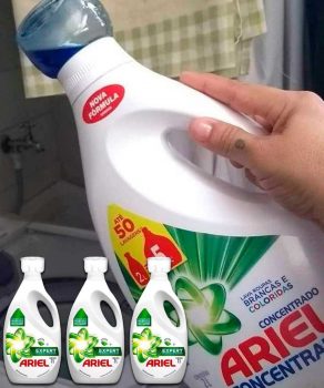 Sabão Líquido Ariel Concentrado 50 Lavagens 2L – 3 Unidades