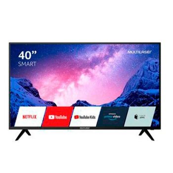 Smart TV Multilaser 40´ FHD, com Wifi Integrado e Netflix, Bivolt - TL030