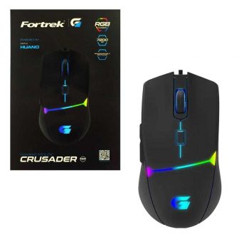 Mouse Gamer CRUSADER RGB 7200DPI Preto Fortrek G