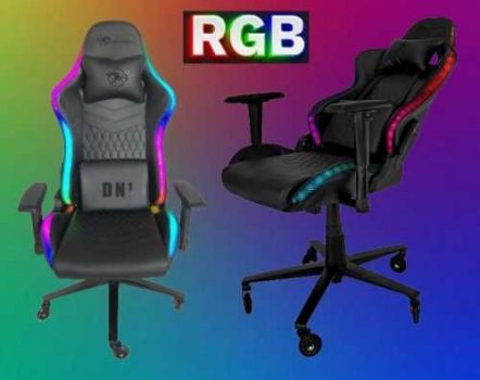 Cadeira Gamer DN1 RGB Preto Rodas de Silicone - DRAXEN