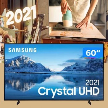Smart TV 60” Crystal 4K Samsung 60AU8000 Wi-Fi - Bluetooth HDR Alexa Built in 3 HDMI 2 USB