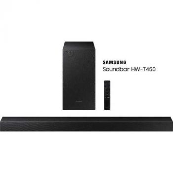Soundbar Samsung Hw-T450, Com 2.1 Canais, Potência De 200w, Bluetooth E Subwoofer Sem Fio