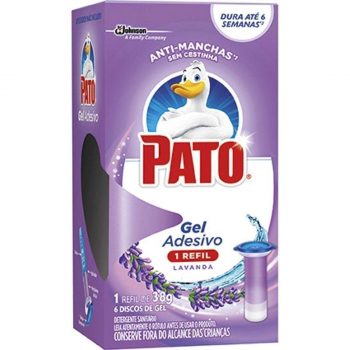 4 Un. Desodorizador Sanitário Pato Gel Adesivo Refil Lavanda 6 unidades