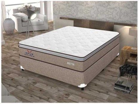 Cama Box Casal (Box + Colchão) Plumatex Molas - 65cm de Altura Ópus