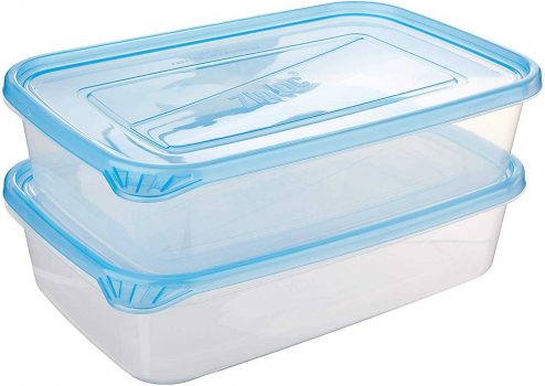 Pote Plástico Ziploc Retangular 2L com 2 unidades