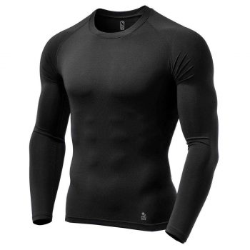 Camisa de Compressão Térmica Stigli Pro Proteção Solar FPU 50+ Manga Longa Rash Guard - Preto