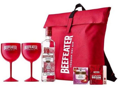 Gin Beefeater Kit Dias de Sol London Dry 750ml - 2 Taças 1 Bolsa Térmica 1 Caixa de Chá 1 Baralho