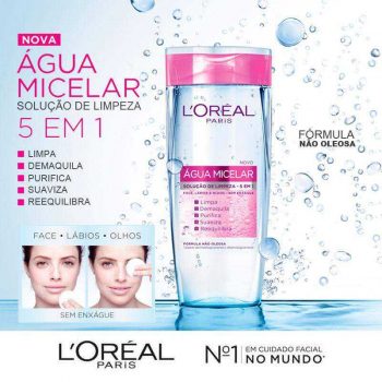 Água Micelar 5 em 1, L'Oréal Paris, 400ml