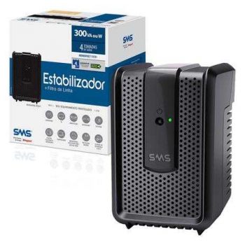 SMS 16520 - Estabilizador Revol. Speedy 300 VA Mono, Preto