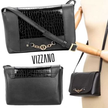 Bolsa Vizzano Flap Detalhe Croco Feminina