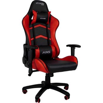 Cadeira Gamer MX5 Giratoria Preto/Vermelho - MYMAX