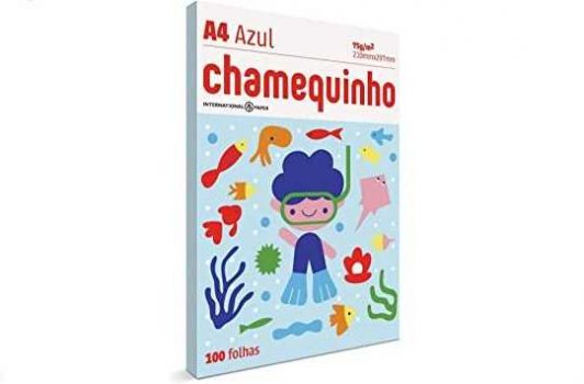4 Un. Chamequinho Papel A4, 210 x 297 mm, 100 Folhas, Azul