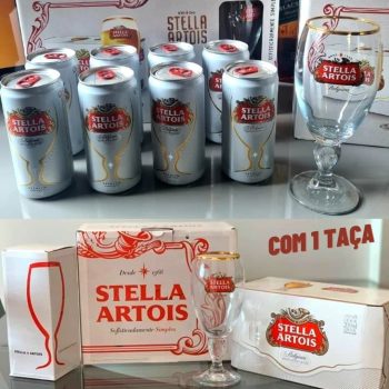 Kit Cerveja Stella Artois American Standard Lager - 269ml Cada 8 Unidades com 1 Cálice