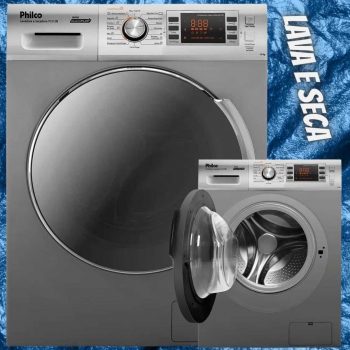 Lava e Seca Philco Front Load Inverter 12kg Inox 127V PLS12T