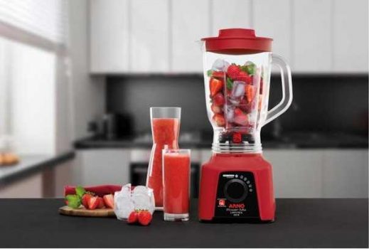 Liquidificador Arno Limpa Fácil Power Mix Vermelho - 5 Velocidades 550W
