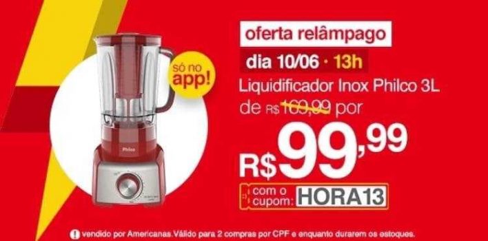 Liquidificador PLQ912V Inox Philco 3L Vermelho