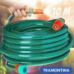 Mangueira Flex Tramontina Com Engates Rosqueados E Esguicho Em Pvc Verde 10 M