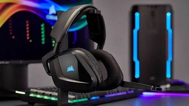 Headset Gamer Premium Corsair Void RGB Elite Wireless com 7.1 Surround - Preto CA-9011201-NA