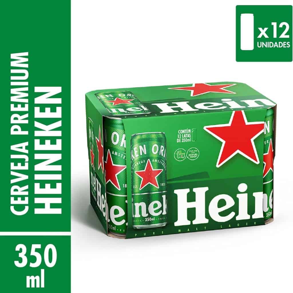 Pack Heineken Cerveja Pilsen - 12 latas de 350ml