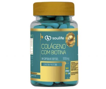 Colágeno com Biotina 900mg - 60 Cáps - Soulife, Soulife