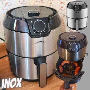 Fritadeira sem Óleo Air Fryer Arno Super Inox IFRY 4,2L – Preto e Inox - 220v