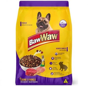 Ração Baw Waw para cães pequeno e médio porte sabor Carne e Frango 15kg